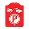 Signmission No Parking Tow Away Zone Symbol, Red & White Aluminum Architectural Sign, 18" x 24", RW-1824-23612 A-DES-RW-1824-23612 - alternate 1
